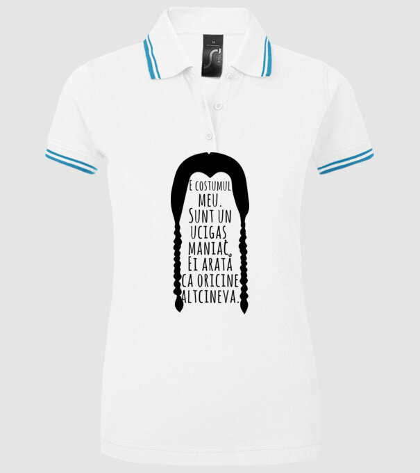 E costumul meu. Sunt un ucigaș maniac. Ei arată ca oricine altcineva. model alb pe tricou