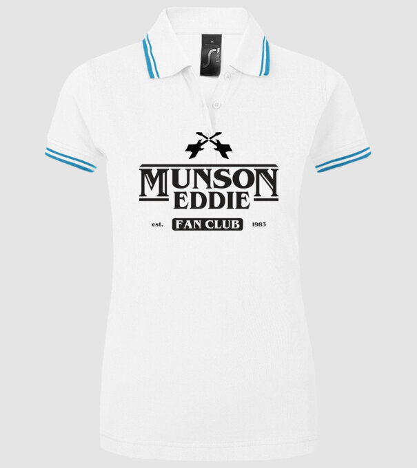 eddie munson fan club model alb pe tricou