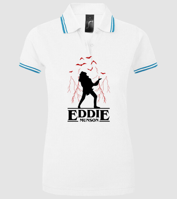 eddie munson stranger things model alb pe tricou