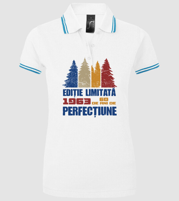 Ediție limitată 1963 - 60 de ani de perfecțiune model alb pe tricou