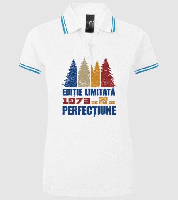 Ediție limitată 1973 - 50 de ani de perfecțiune model alb pe tricou