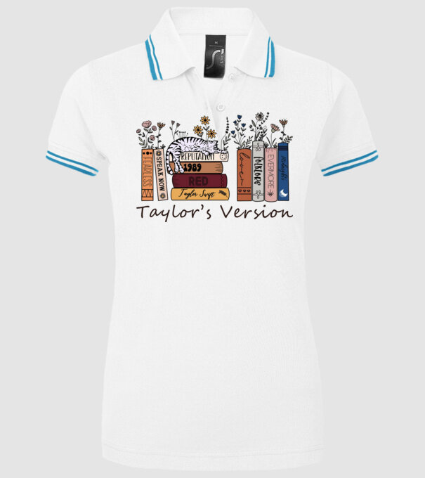 Eras tour books color cat model alb pe tricou