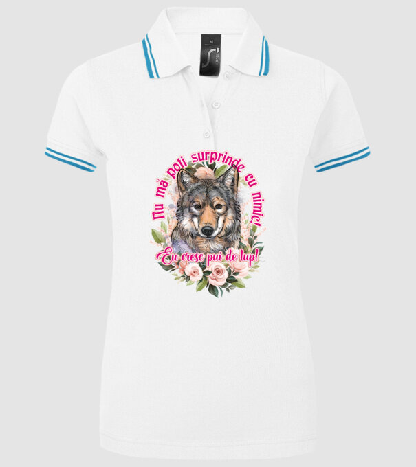 Nu mă poți surprinde cu nimic! Eu cresc pui de lup! model alb pe tricou