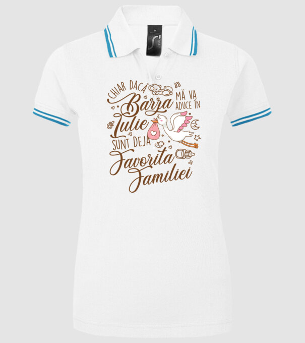 Favorita familiei IULIE model alb pe tricou