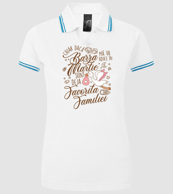 Favorita familiei MARTIE model alb pe tricou