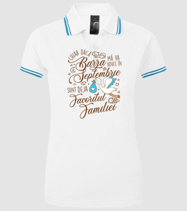 Favoritul familiei SEPTEMBRIE model alb pe tricou