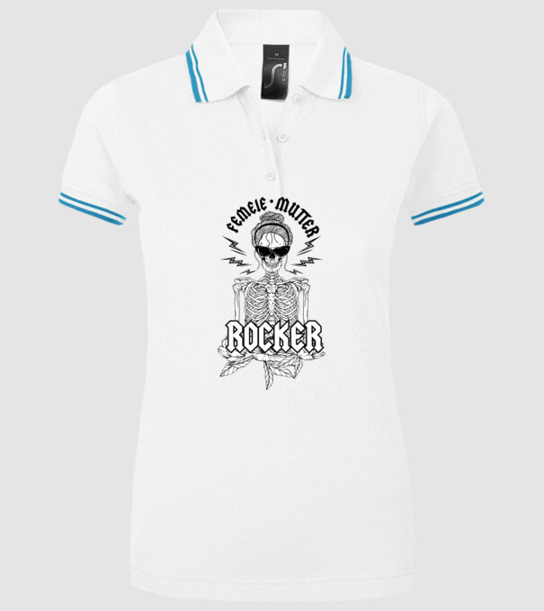 femeie - mutter - rocker model alb pe tricou