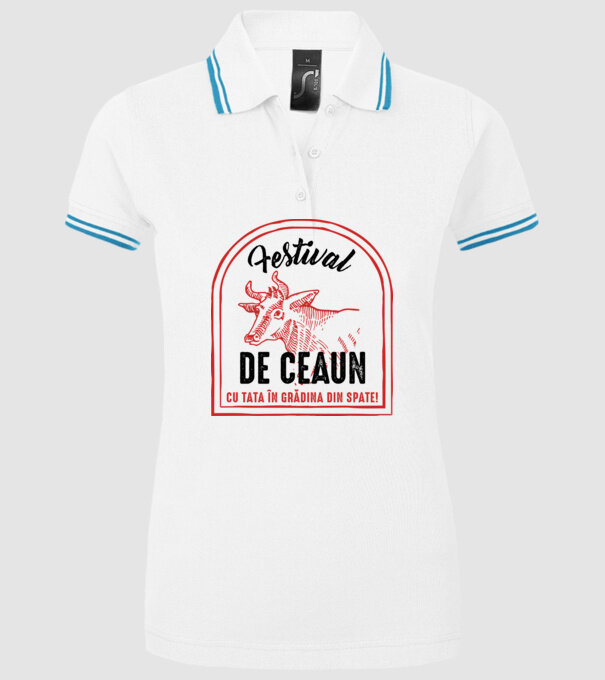 Festival de ceaun - cu tata în grădina din spate! model alb pe tricou