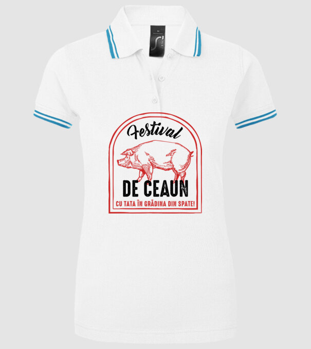 Festival de ceaun - cu tata în grădina din spate! model alb pe tricou