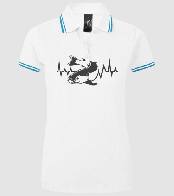 Fish model alb pe tricou