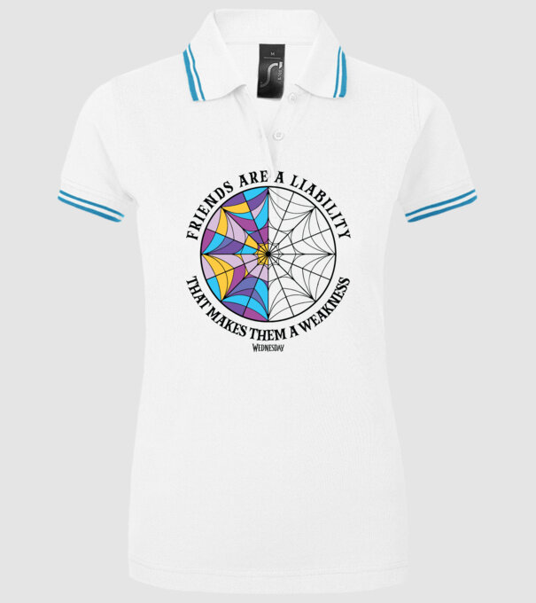 Friends are liability model alb pe tricou