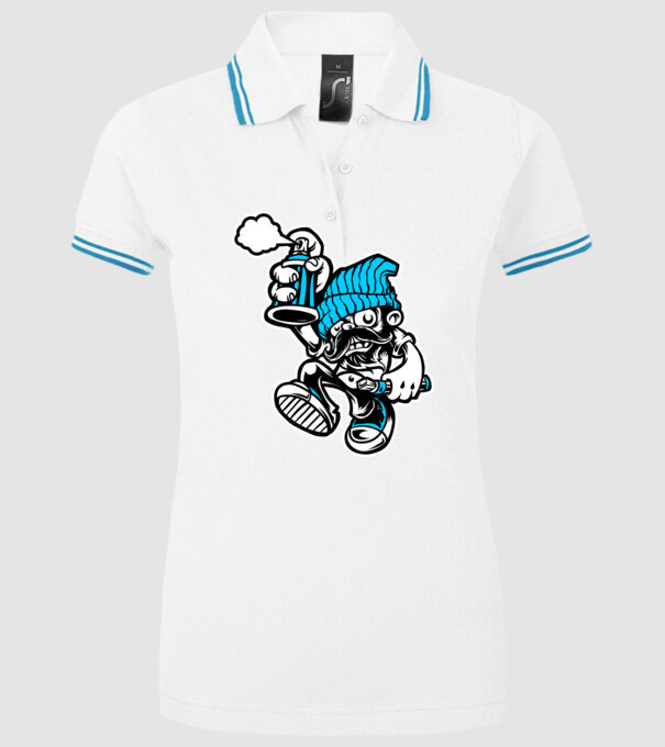Graffiti model alb pe tricou