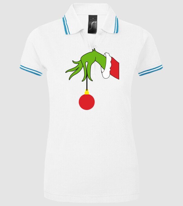 Grinch hand model alb pe tricou