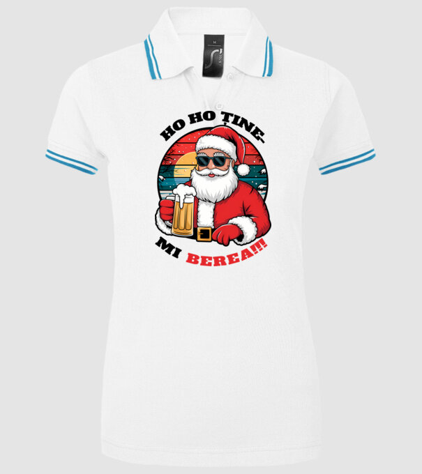 Ho ho ține mi berea! alb model alb pe tricou