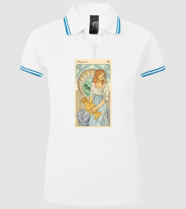 Horoscop Tarot VARSATOR model alb pe tricou