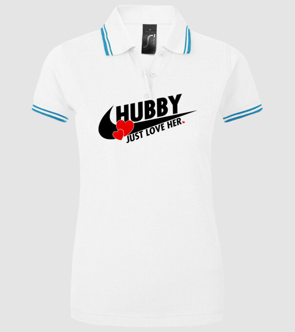 Hubby Just love her model alb pe tricou