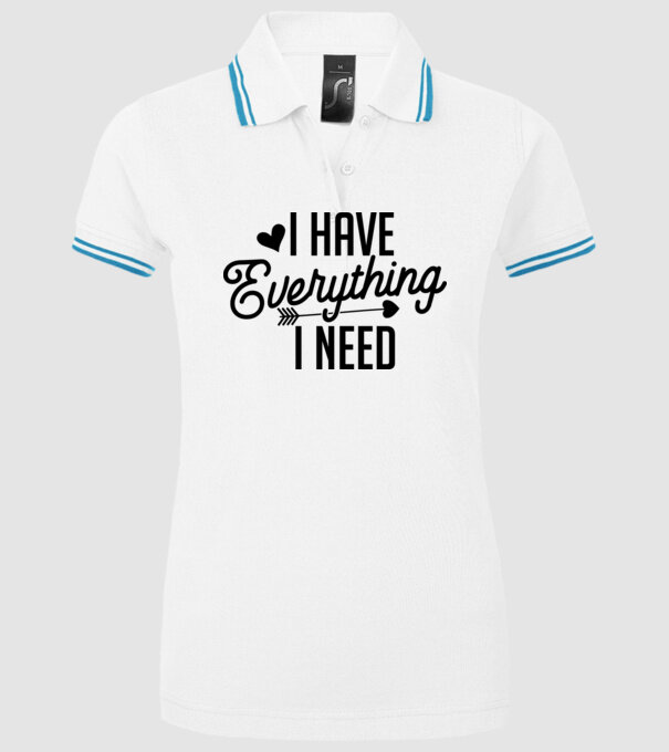 I have everything model alb pe tricou