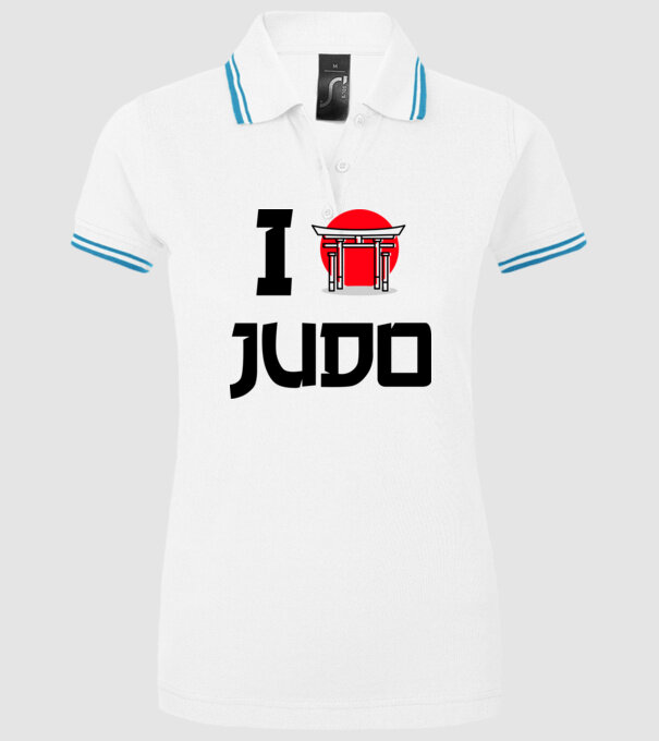 I love Judo model alb pe tricou