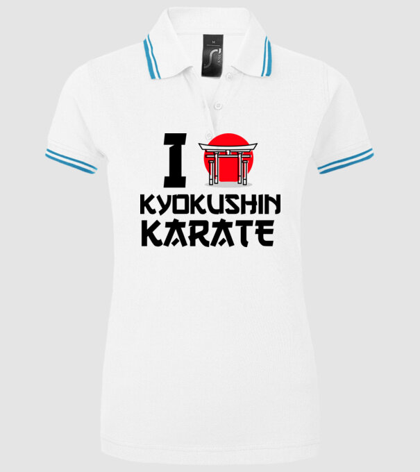 I love Kyokushin Karate model alb pe tricou
