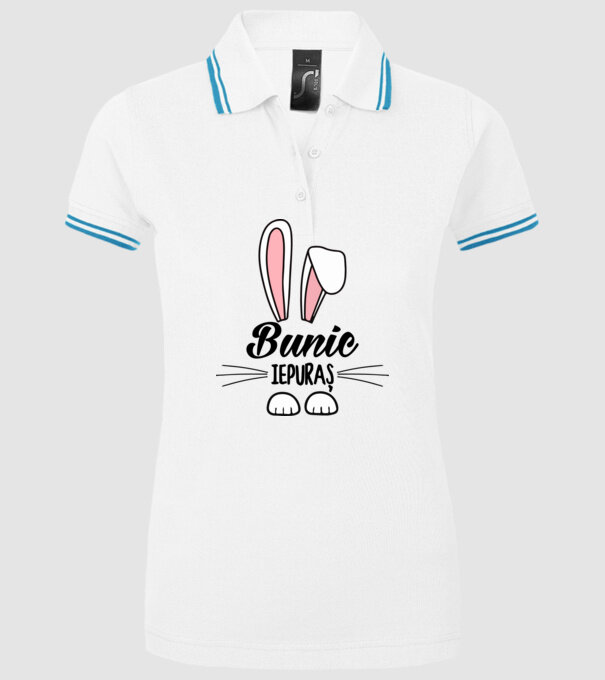 iepuraș bunic model alb pe tricou