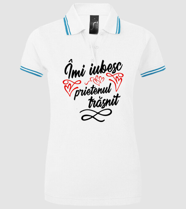 Îmi iubesc prietenul trăsnit model alb pe tricou