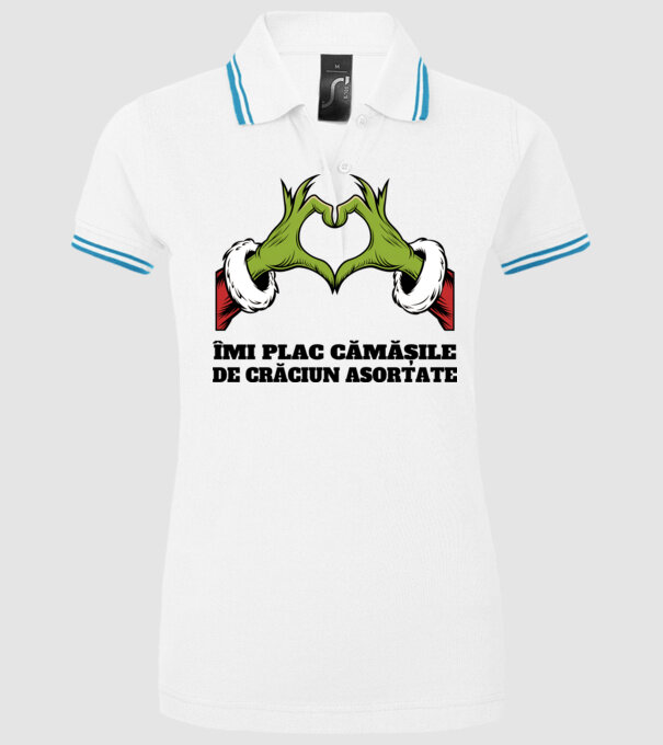Îmi plac cămășile de crăciun asortate alb model alb pe tricou