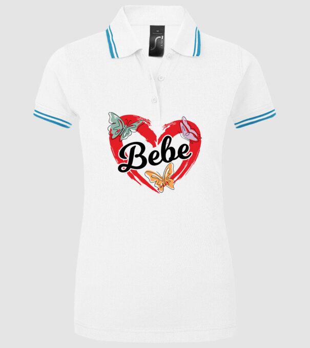 Bebe model alb pe tricou