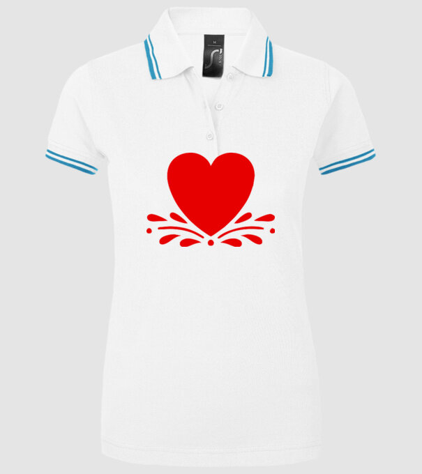 inimă Valentine model alb pe tricou