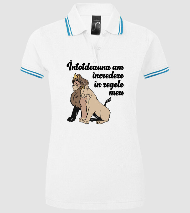 Întotdeauna am încredere în regele meu model alb pe tricou