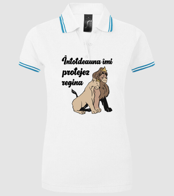 Întotdeauna îmi protejez regina model alb pe tricou