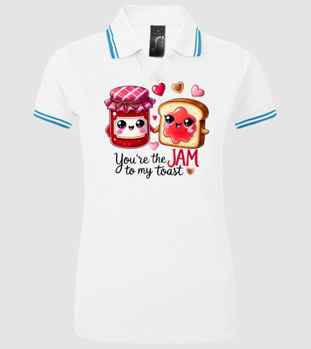 Jam to my Toast model alb pe tricou