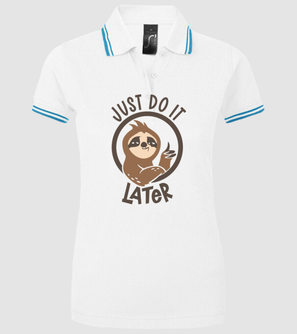 Just do it model alb pe tricou