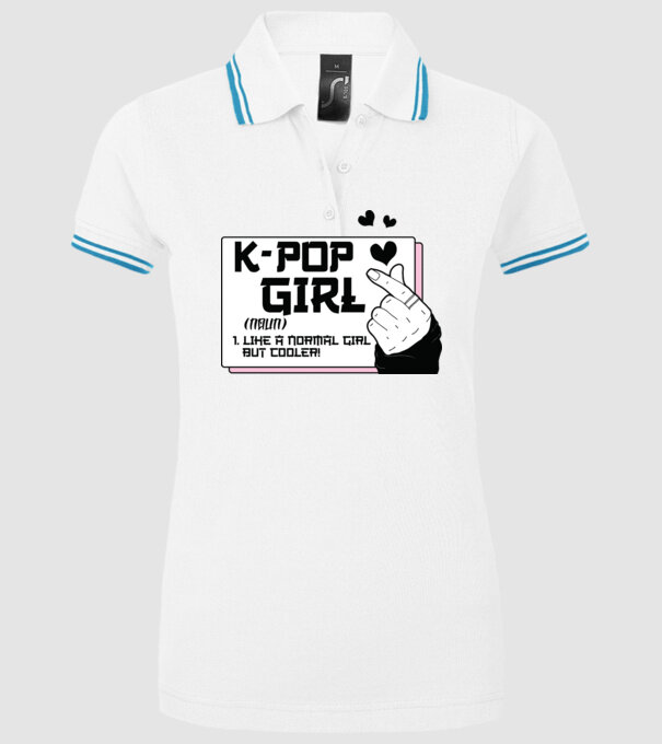 K-POP FANGIRL model alb pe tricou