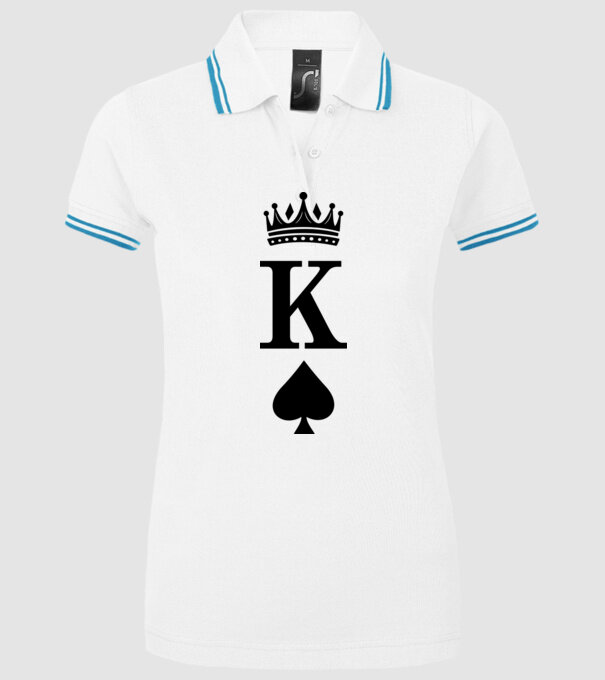King model alb pe tricou