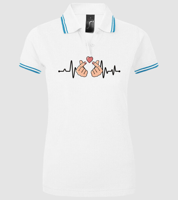 Kpop heartbeaT model alb pe tricou