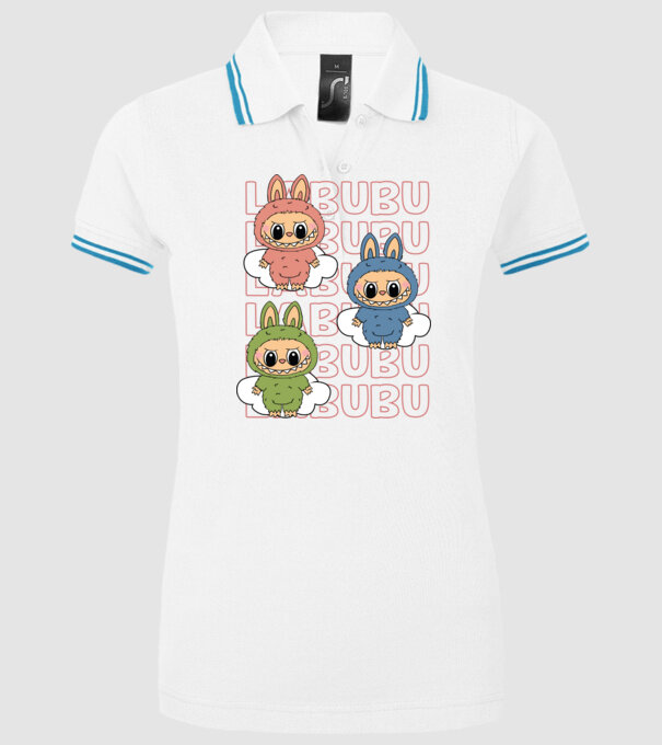 LABUBU model alb pe tricou
