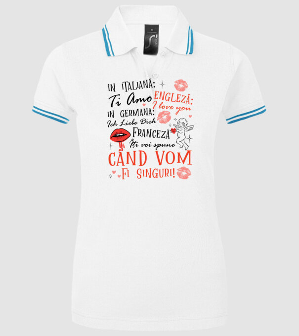 Lecție de limbă model alb pe tricou