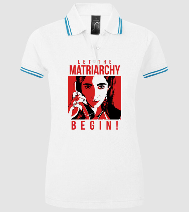 let the matriarchy begin model alb pe tricou