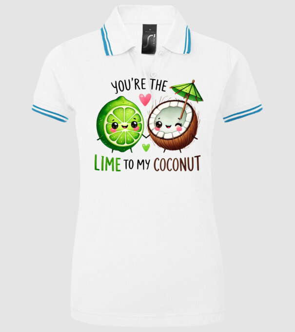 Lime to my Coconut model alb pe tricou