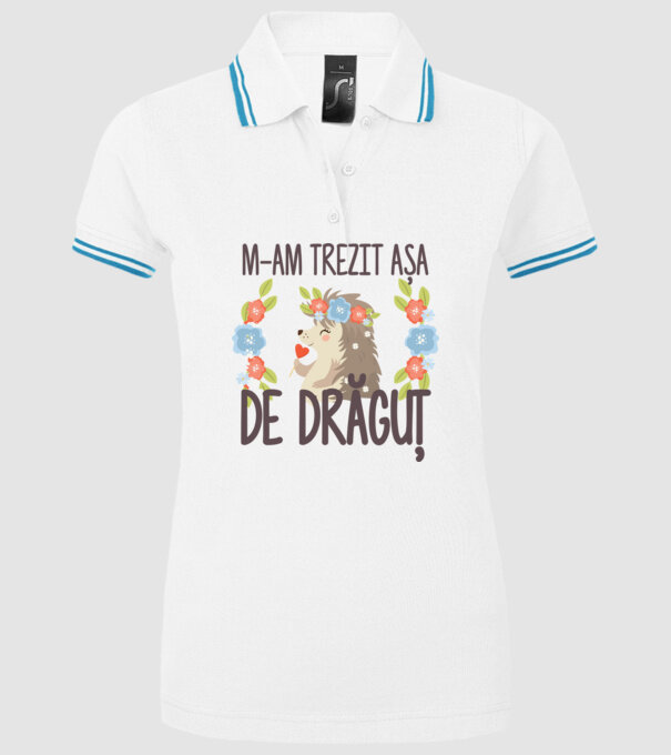 M-am trezit așa de drăguț model alb pe tricou
