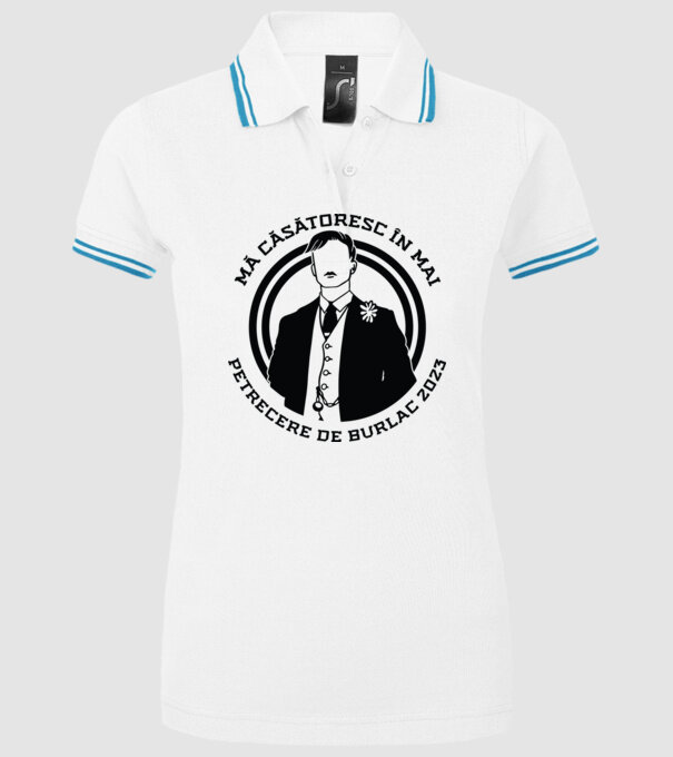mă căsătoresc în mai - petrecere de burlac model alb pe tricou
