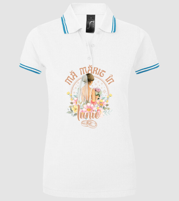 mă mărit - în iunie model alb pe tricou