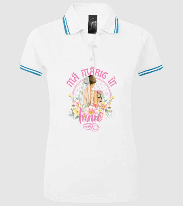 mă mărit - în iunie model alb pe tricou