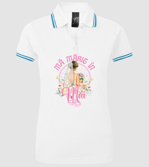mă mărit - în mai model alb pe tricou