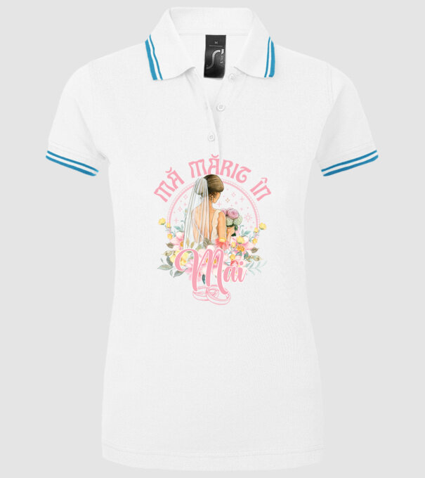 mă mărit - în mai model alb pe tricou