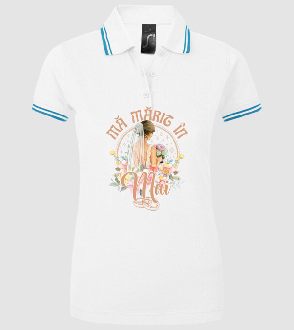 mă mărit - în mai model alb pe tricou