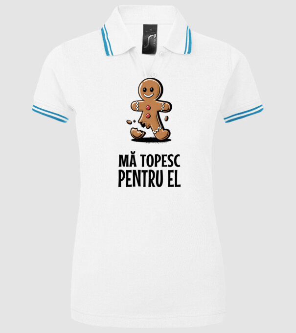 Mă topesc pentru el alb model alb pe tricou