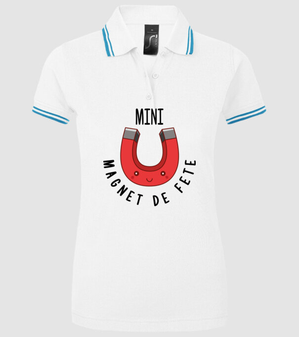 Mini magnet de fete model alb pe tricou