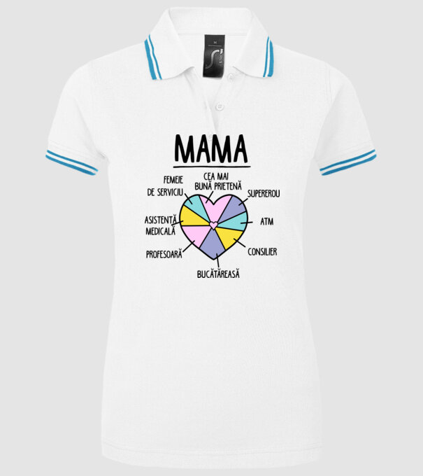 Mama cea mai bună prietenă, supererou model alb pe tricou