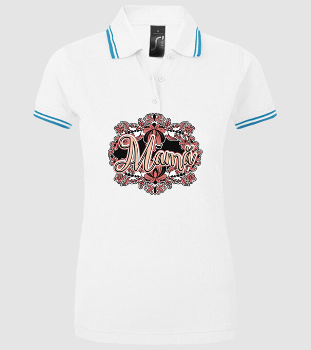 Mamă model alb pe tricou